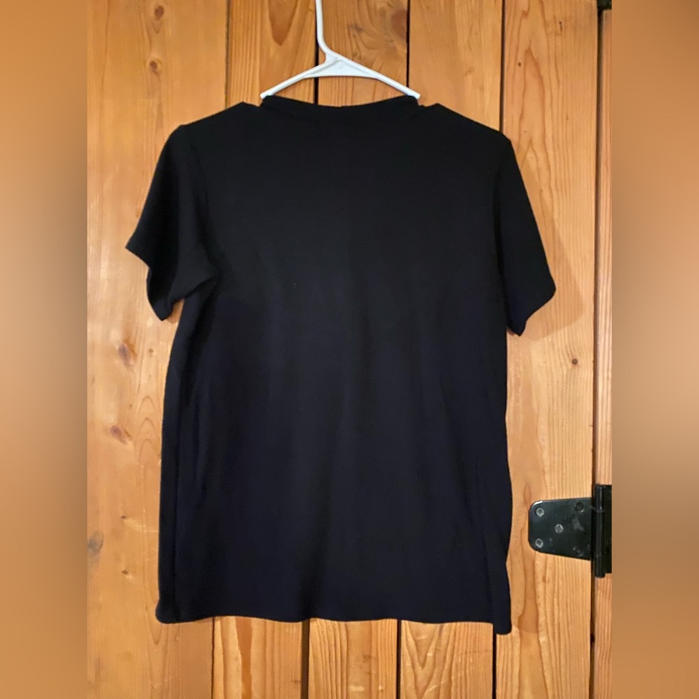 Forever 21 Black V Neck Top with Laces - Picture 4 of 4